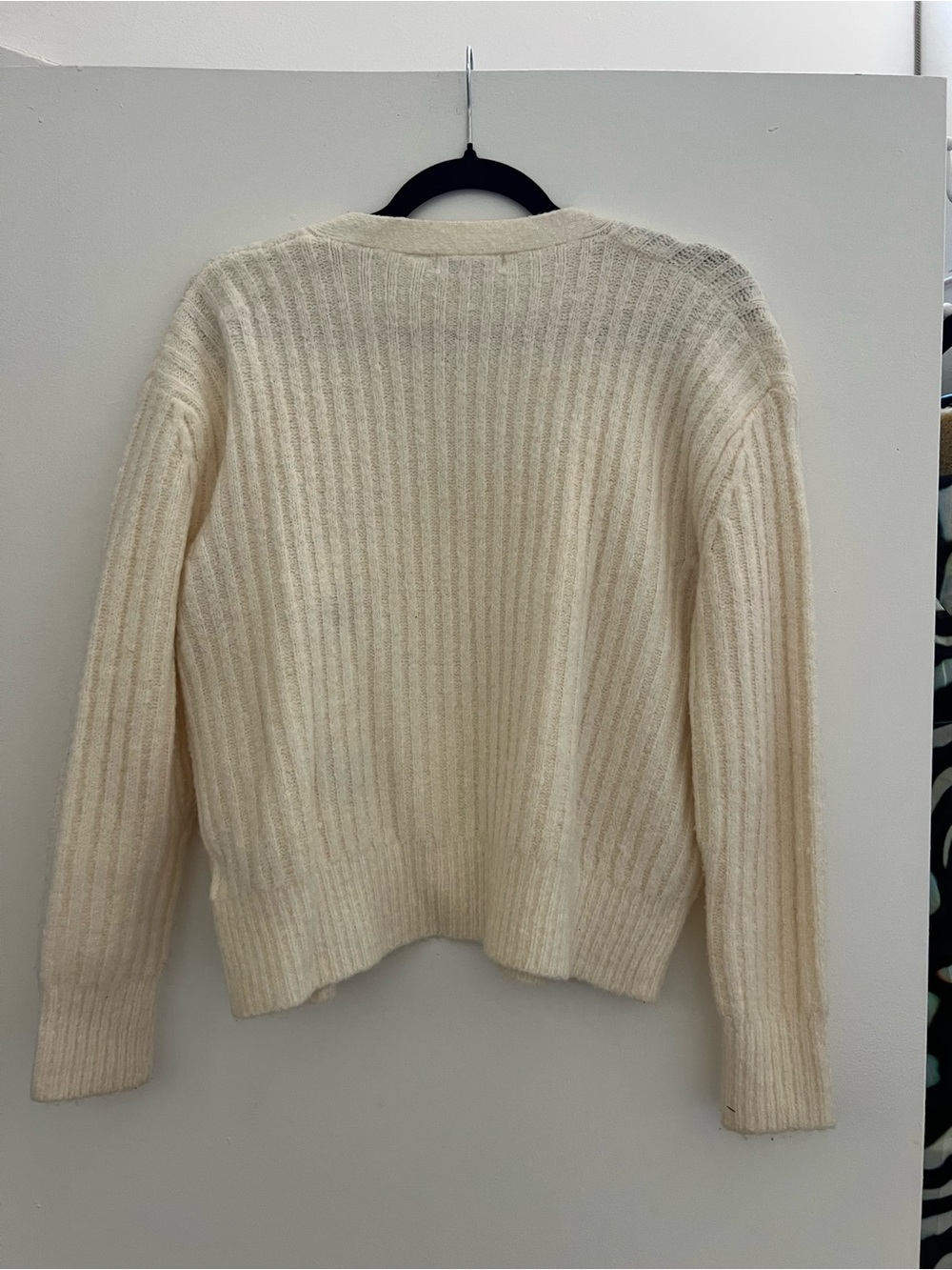 Brave Soul Ivory Ribbed Button-Up Cardigan - Picture 3 of 3